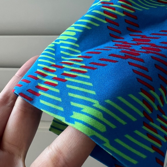 KITRI Lennox Blue Check Ruched Shirt Dress - Size Small - Picture 8 of 14